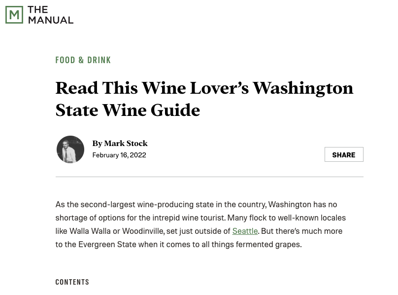 Wine lovers guide to Washington