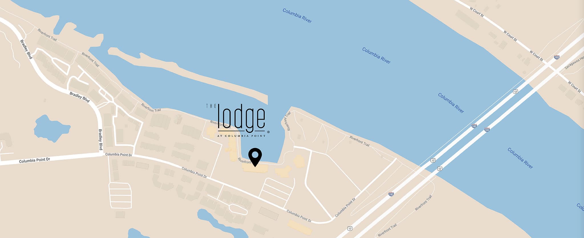 Map to The Lodge at Columbia Point